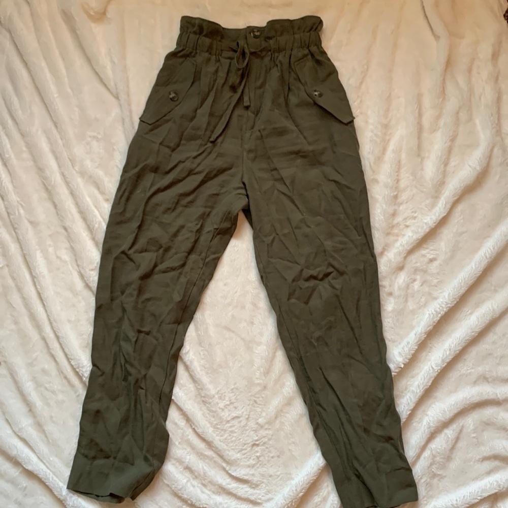 H&M Green Linen Pants